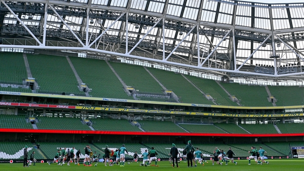 Ireland training at Lansdowne Road on Friday morning