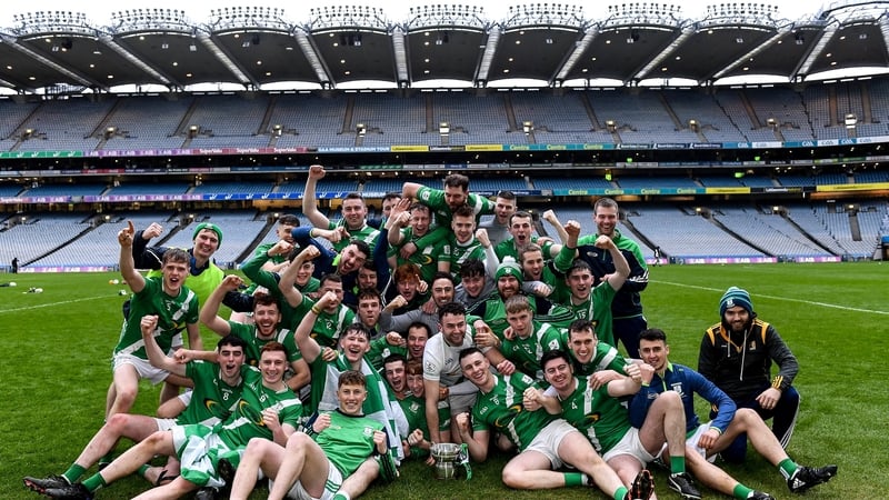 Mooncoin players savor their win on the Croke Park turf