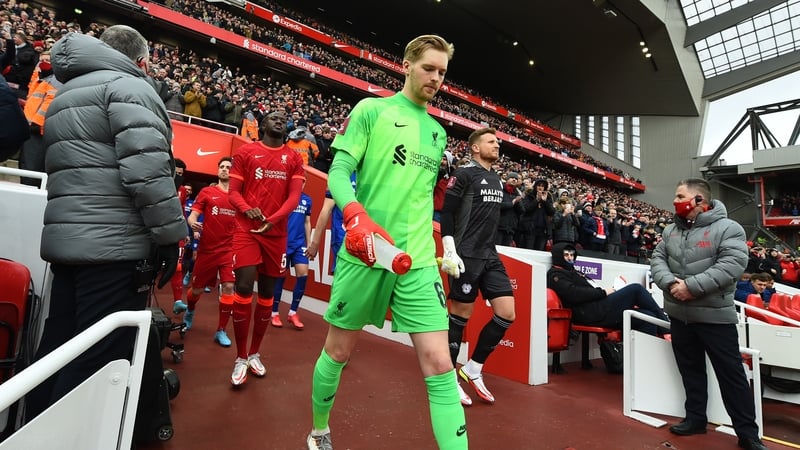 Caoimhin Kelleher reprised his starting role in the cup competitions