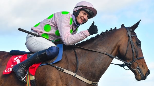 Paul Townend celebrates after winning aboard Chacun Pour Soi