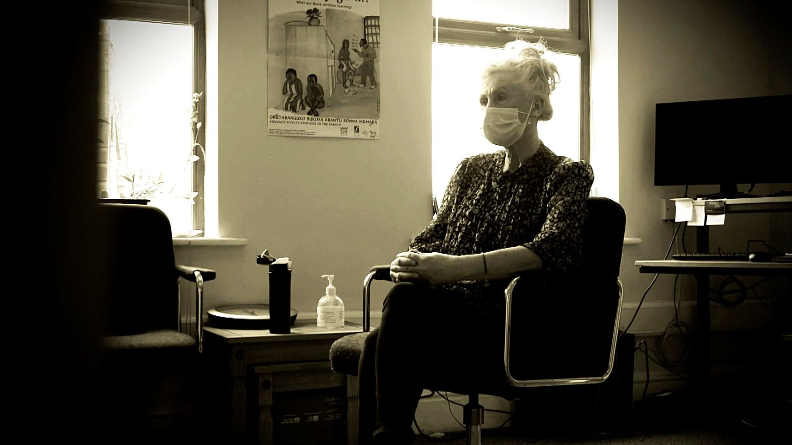 Anita Koppenhofer, a support worker at Inchicore Domestic Outreach in Dublin, listens to a woman who suffered abuse