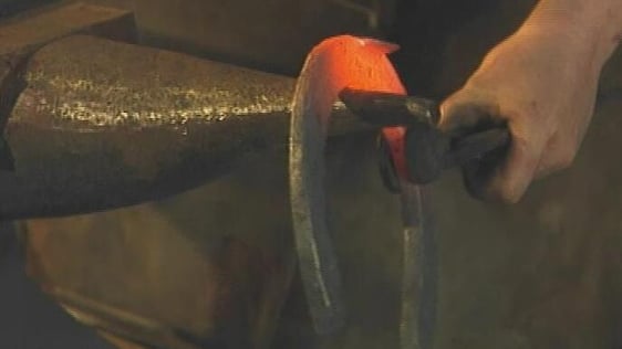 Horseshoe being made, Clonmel (1987)