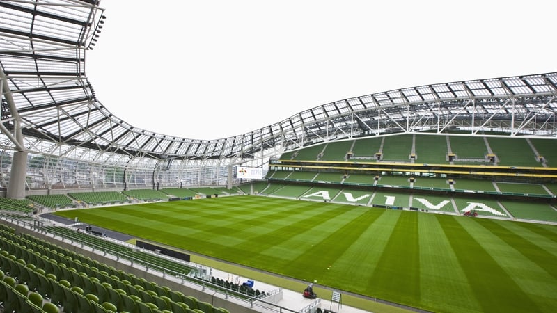 Big matches for Ireland's international rugby and soccer teams helped to push up revenue at the stadium's owner