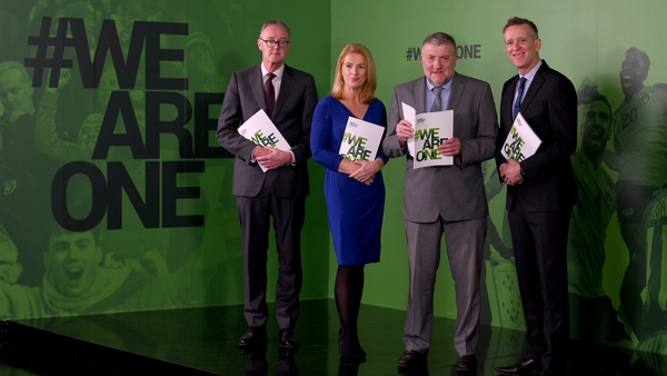 FAI chairman Roy Barrett, FAI independent director Catherine Guy, FAI vice president Paul Cooke and FAI chief executive Jonathan Hill