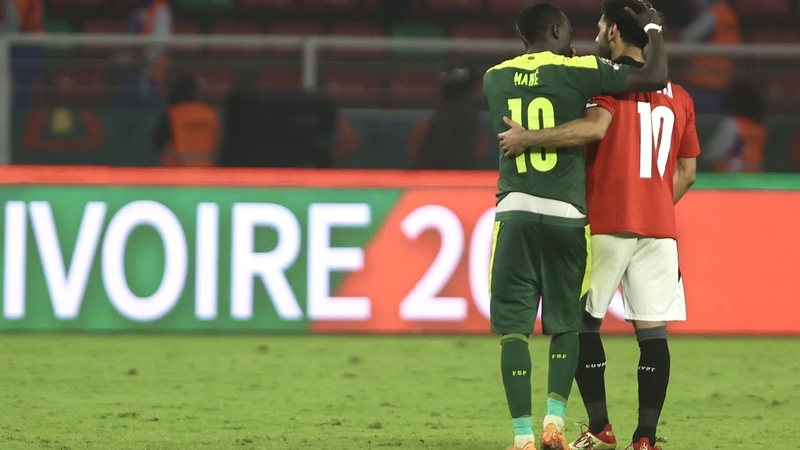 Sadio Mane (L) was on the winning side for Senegal against Mohamed Salah's Egypt in the Africa Cup of Nations final