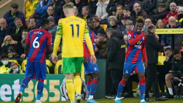 Wilfried Zaha levelled just after the hour mark