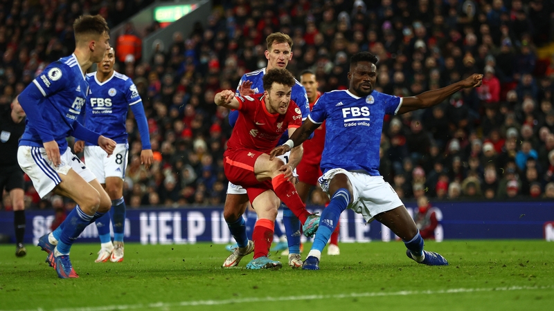 Diogo Jota scores his and Liverpool's second