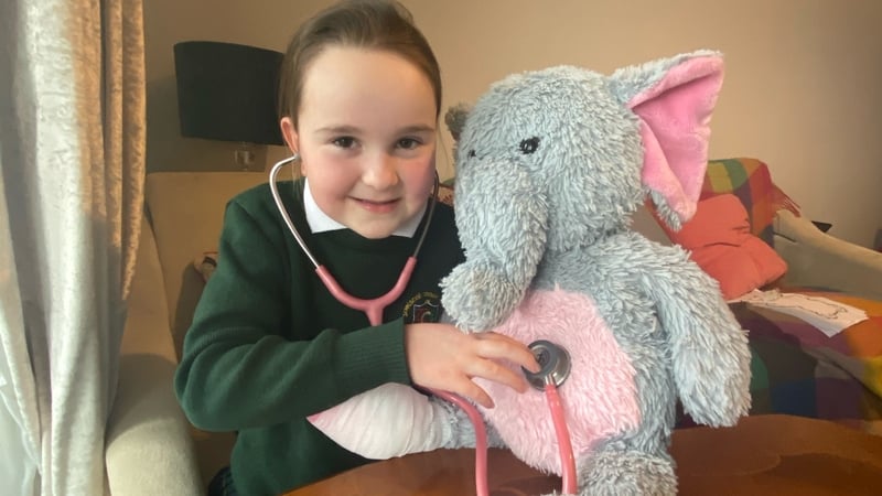 Sarah Hamilton from Gaeilscoil Chnoc na Ré in Sligo at the teddy bear hospital