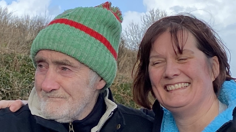 Paddy Conaghan pictured with his friend Elaine Barney Grady