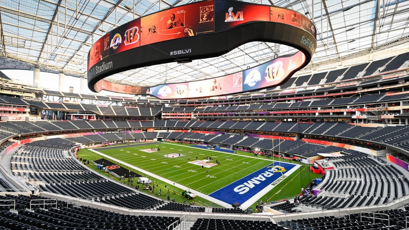 SoFi Stadium hosts Super Bowl LVI.