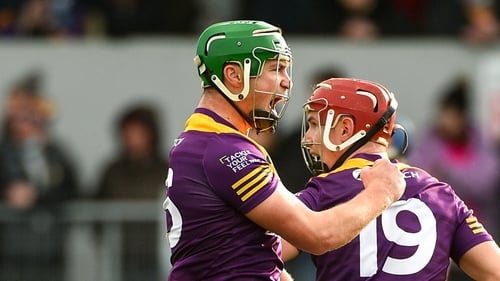 Conor McDonald celebrates a point in the second half