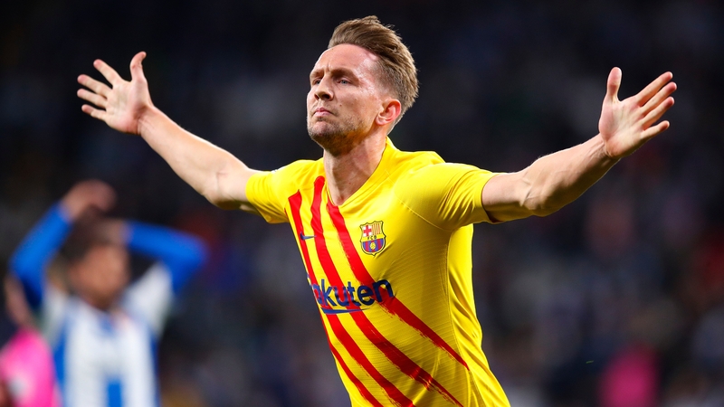 Luuk De Jong celebrates his equaliser