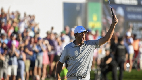 Scheffler holed a 26-foot putt in the playoff to defeat Patrick Cantlay