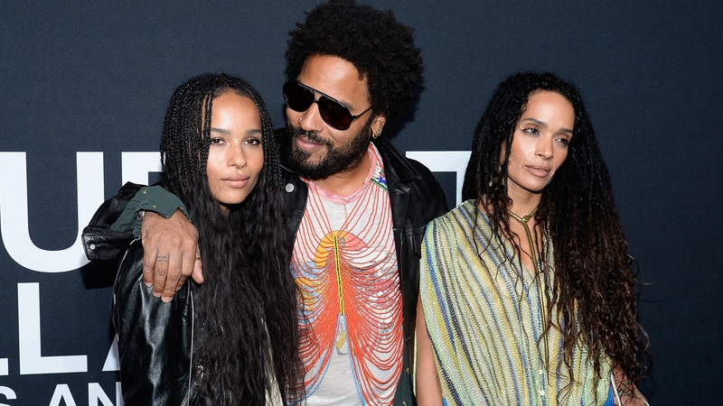 Zoe Kravitz with her parents Lenny Kravitz and Lisa Bonet