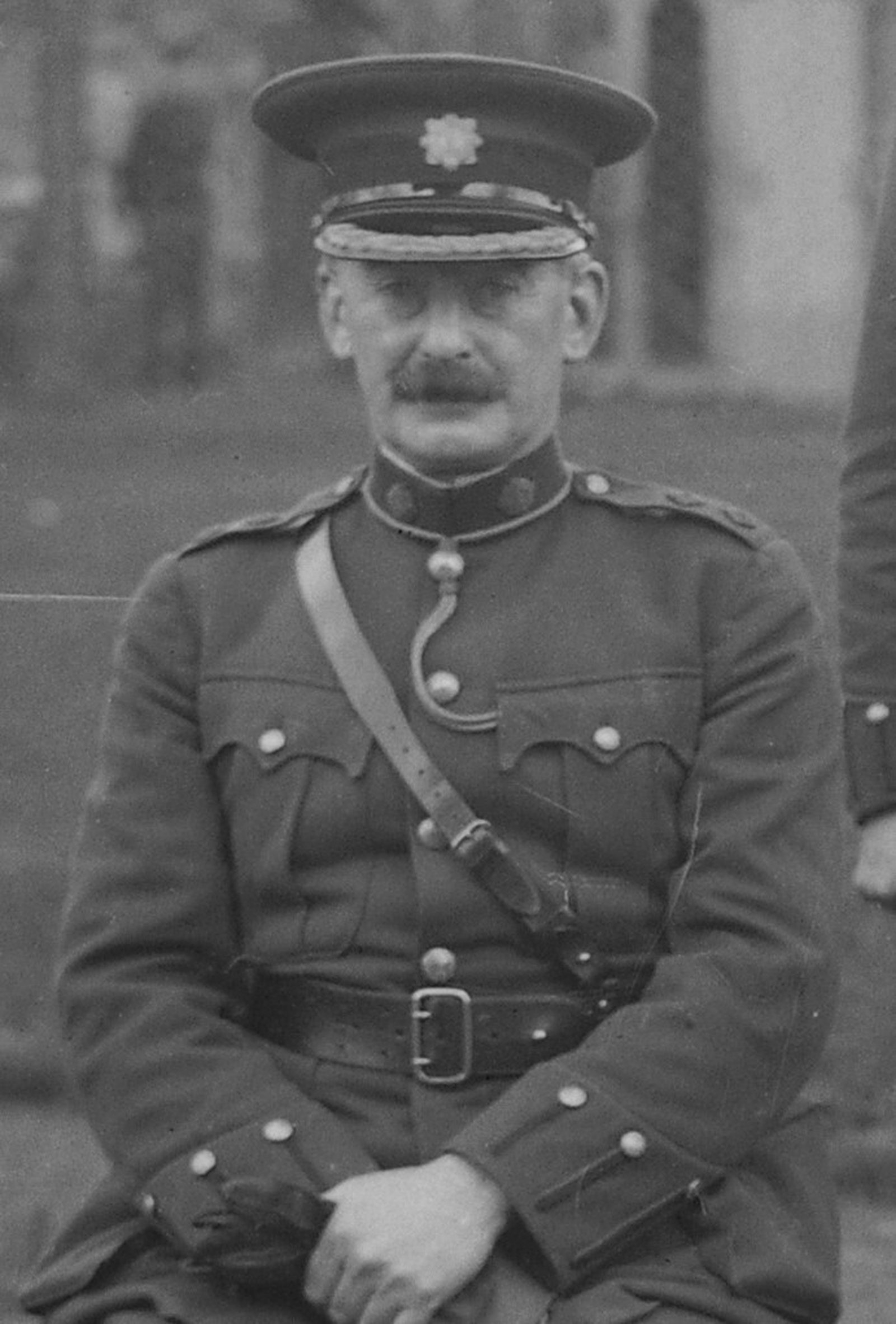 RIC District Inspector Pat Walsh was handpicked by Collins to help create the new force, and was appointed deputy commissioner of the Civic Guard in 1922. Photos show him in his RIC days, and later in the Civic Guard. Image: Garda Museum and Archives