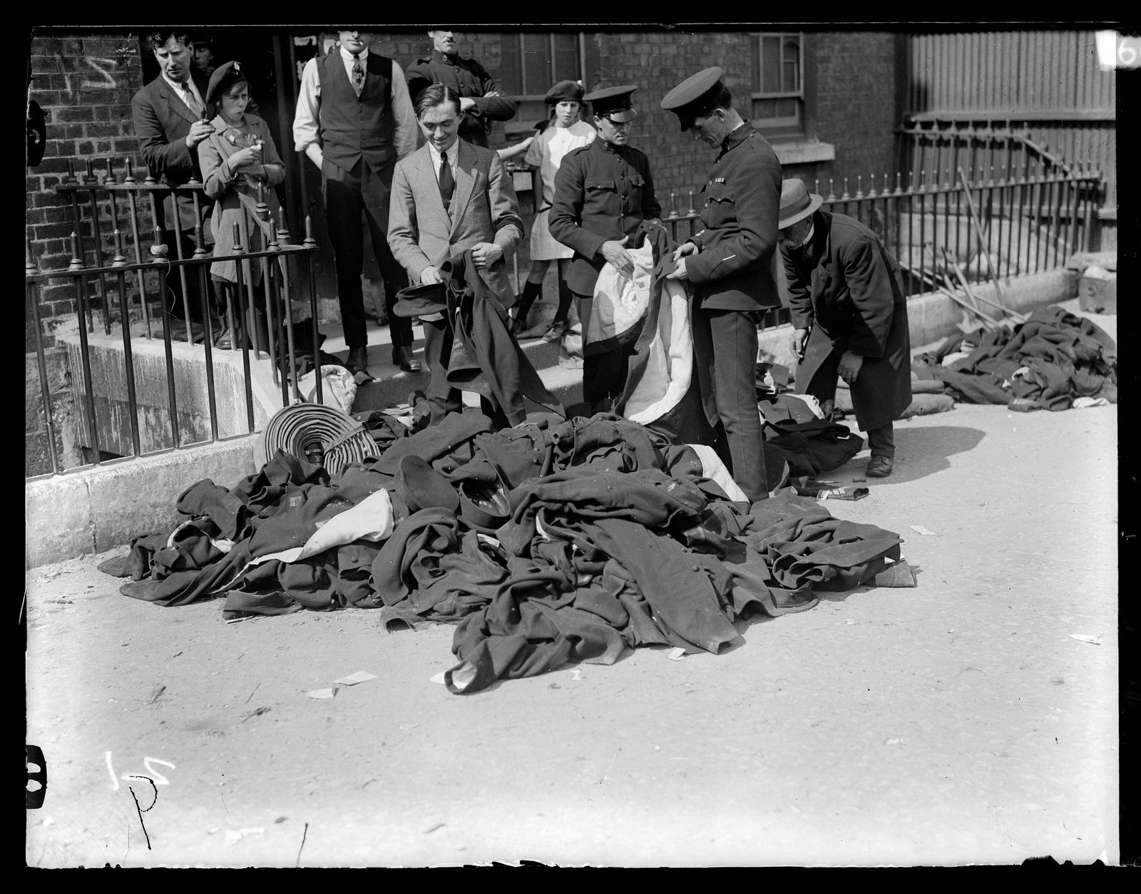 Discarded uniforms, Ship Street Barracks
