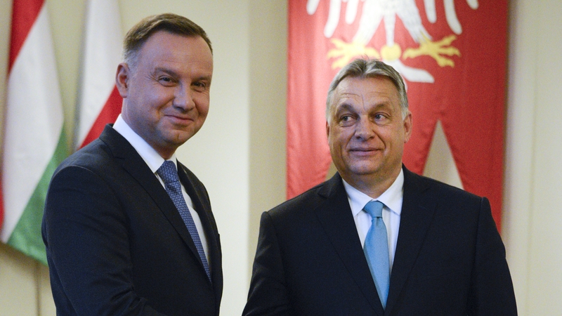 Polish president Andrzej Duda and Hungarian Prime Minister Viktor Orban in 2018