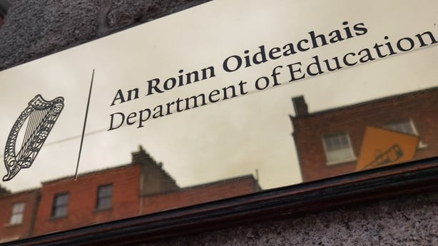 Department of Education sign in Dublin