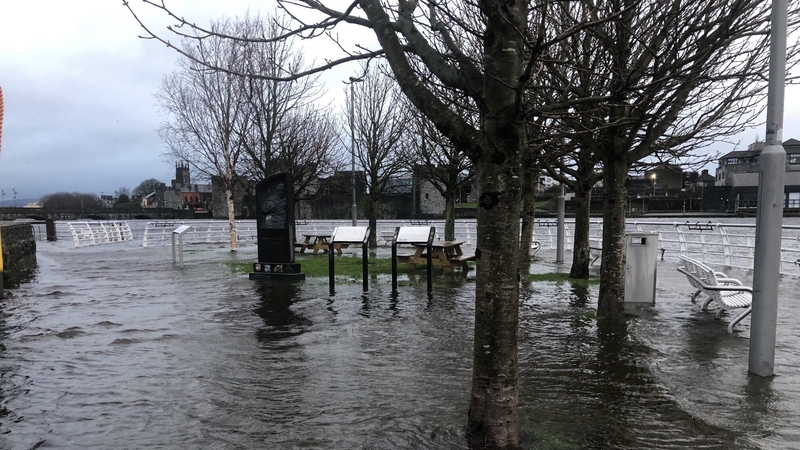 The River Shannon in Limerick after Storm Eunice in February 2022