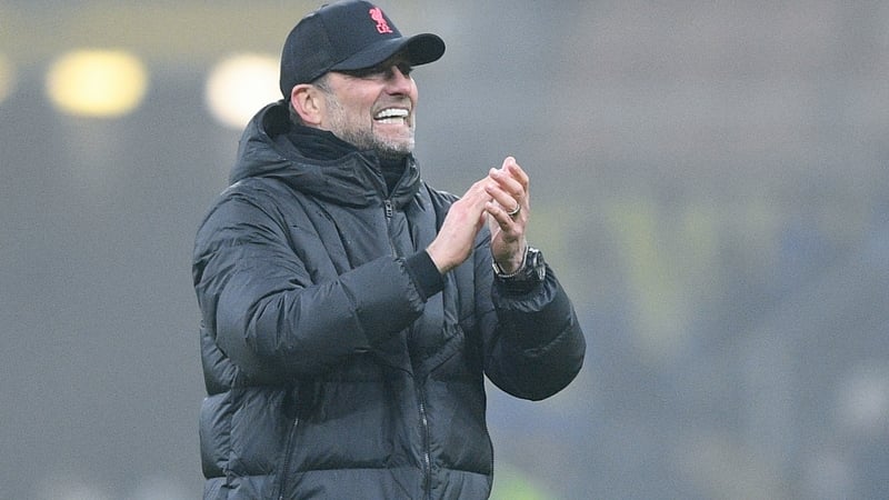 Jurgen Klopp's team are now three points behind Manchester City with three games to play