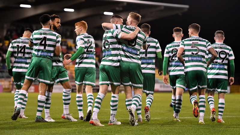 Sean Hoare celebrates with Gary O'Neill after opening the scoring