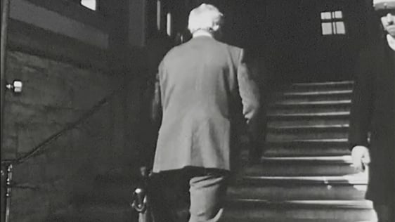 Brendan Corish on the steps of Government Buildings, Merrion Street in Dublin, 1977.