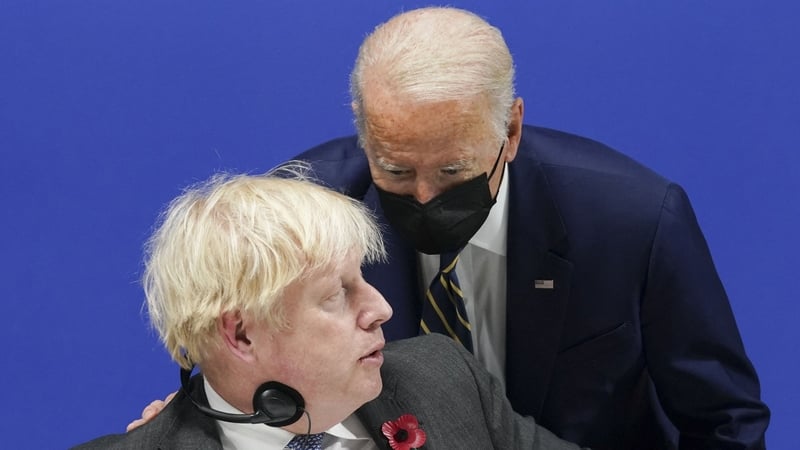 Britain's Prime Minister Boris Johnson (L) with US President Joe Biden (File photo)