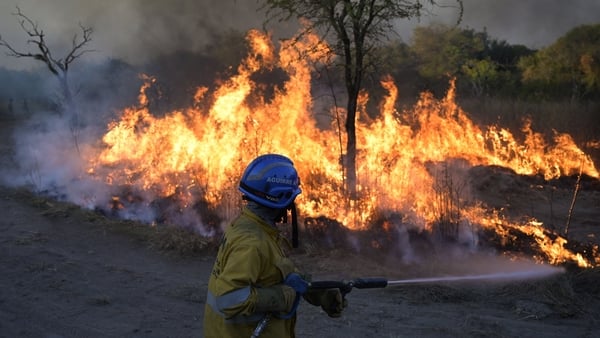 Wildfires at Paraje Uguay, Corrientes, Argentina - almost 800,000 hectares have been destroyed
