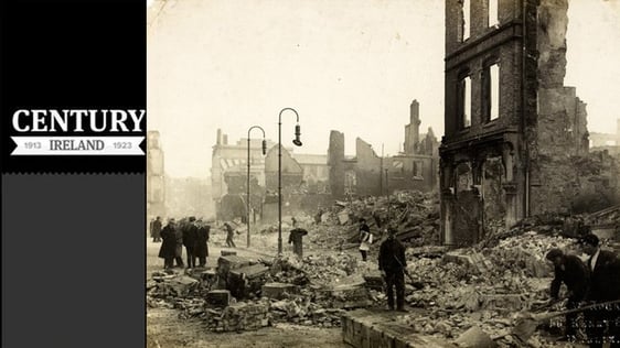 Century Ireland Issue 225 - The devastation left after the burning of Cork City in December 1920 by…