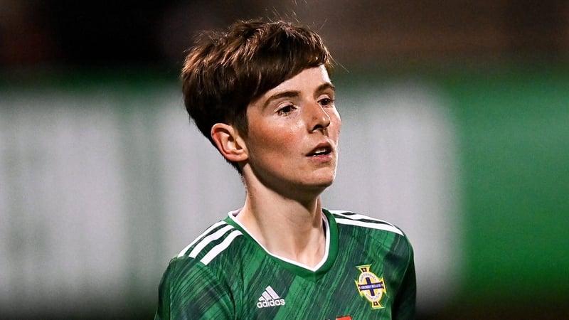 Kirsty McGuinness saw an effort comeback off the woodwork