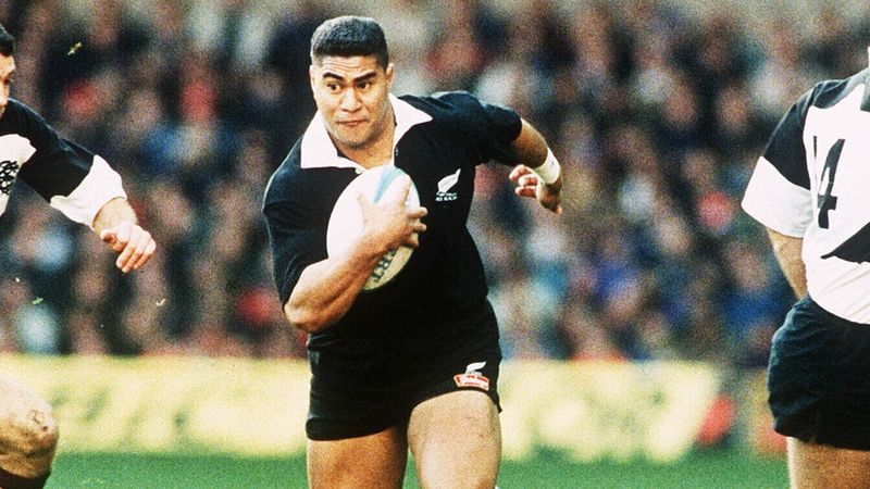 Inga Tuigamala in action for the All Blacks against the Barbarians at Cardiff Arms Park in 1993.