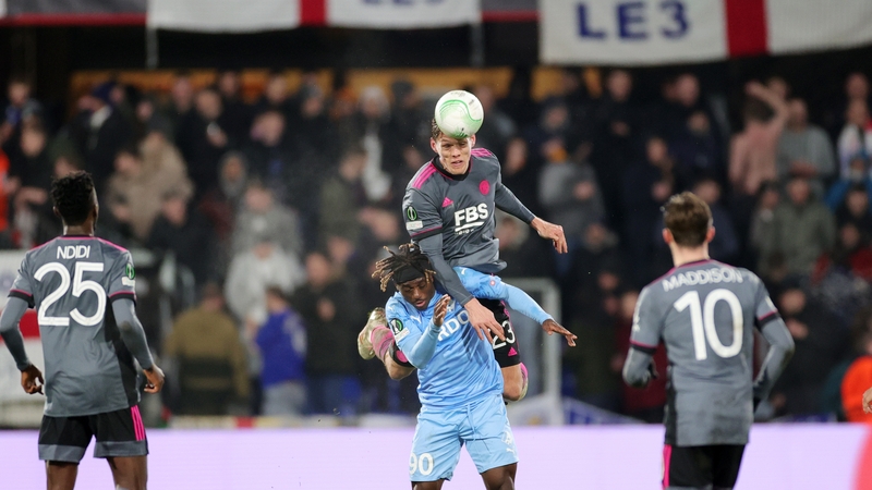 Jannik Vestergaard clears his lines for Leicester