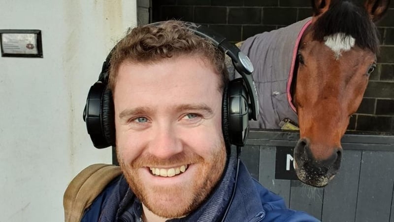 Documentary maker Michael Lawless with Tiger Roll