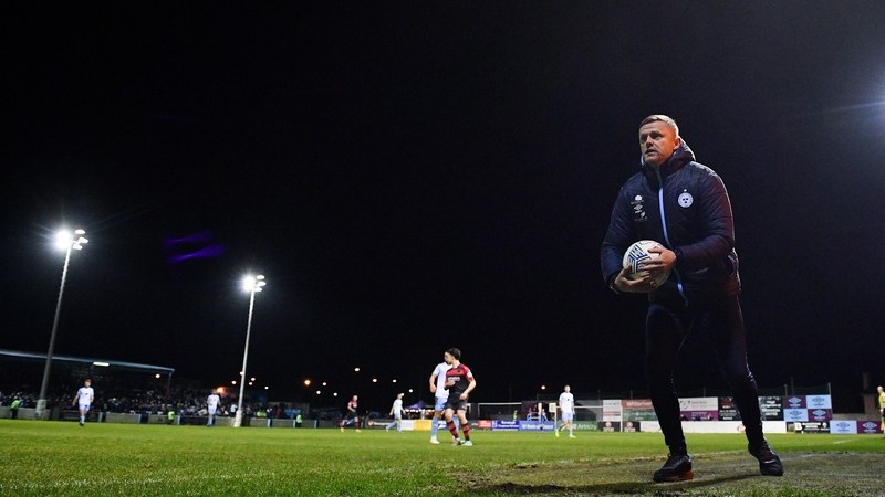 Shelbourne manager Damien Duff during the 2-0 win over Drogheda