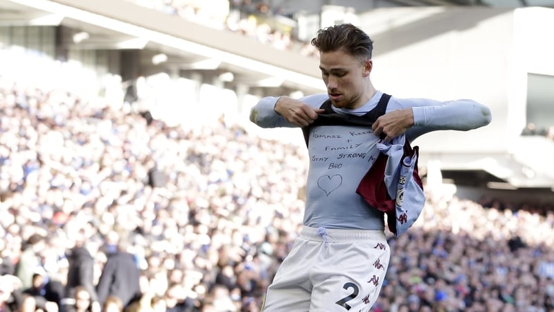 Matty Cash reveals his message of support after scoring against Brighton