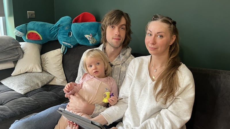 Anton Krasun with his wife and young daughter Erin