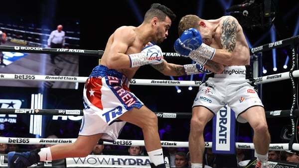 Robeisy Ramirez works the body of Eric Donovan