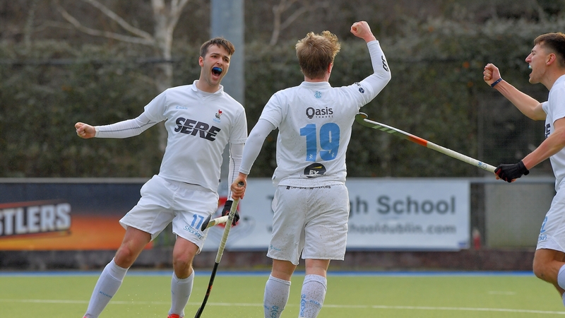 Ollie Kidd, 19, celebrates making it 3-1 for Lisnagarvey