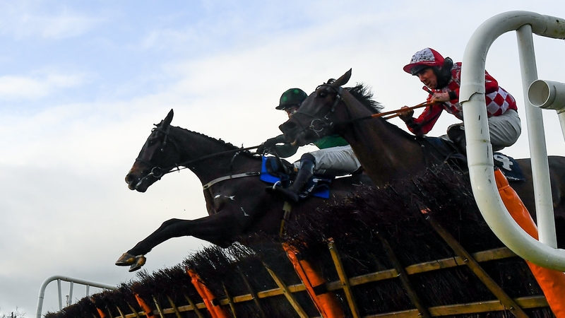 Flame Bearer, seen here closer to the fence from a run at Naas in January, made it back to back victories