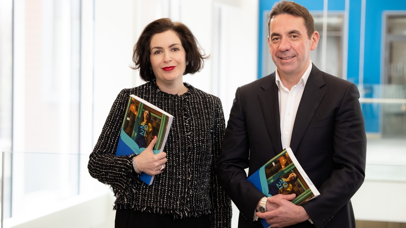 Francesca McDonagh, Bank of Ireland's CEO and Myles O'Grady, the bank's Chief Financial Officer