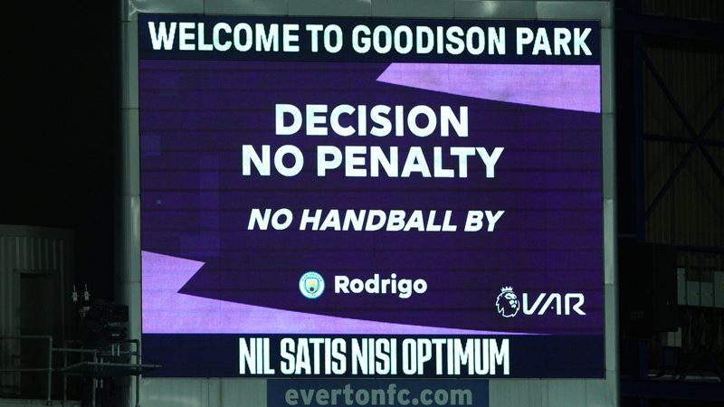 Everton were denied what appeared to be a straight-forward penalty