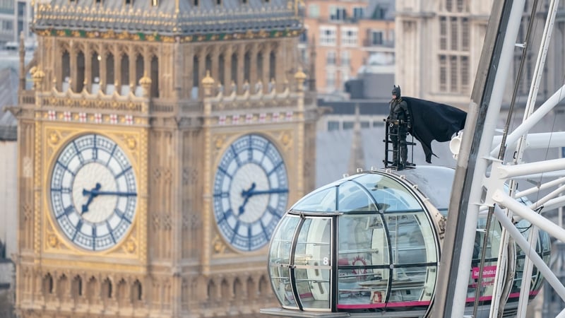 The stunt double on The London Eye. Pictures: PA