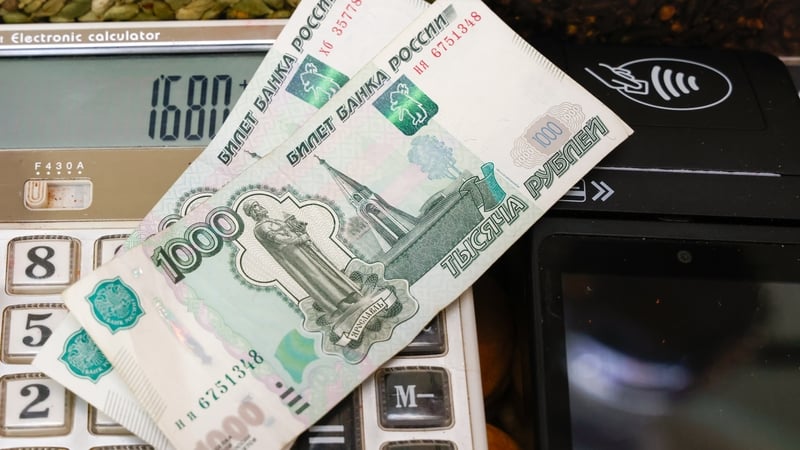 Russia's rouble started the week in dramatic circumstance, plunging as much as 30%