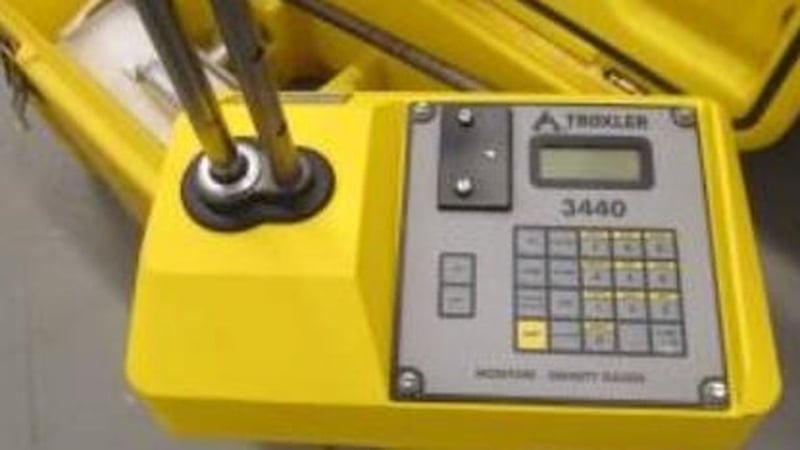 A Troxler Nuclear Moisture Density Gauge was among the items taken