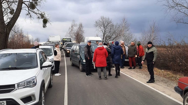 Tom and his family queued for 53 hours to make it to the Polish border