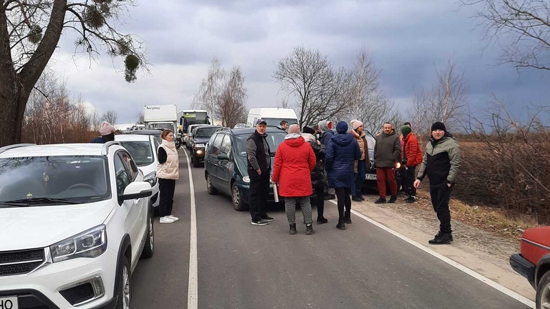 Tom and his family queued for 53 hours to make it to the Polish border
