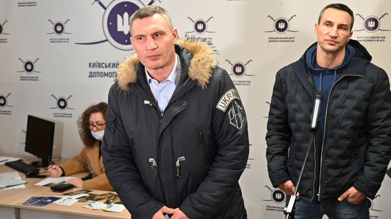 Kyiv mayor Vitali Klitschko, left, and his brother Wladimir
