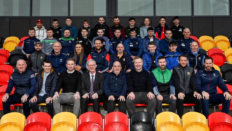 Officials and coaches are pictured at the Leinster GAA Games Development Expansion launch