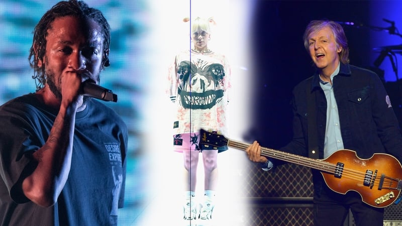 Kendrick Lamar, Billie Eilish and Paul McCartney