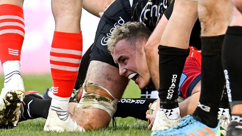 Craig Casey scored Munster's first two tries of the evening